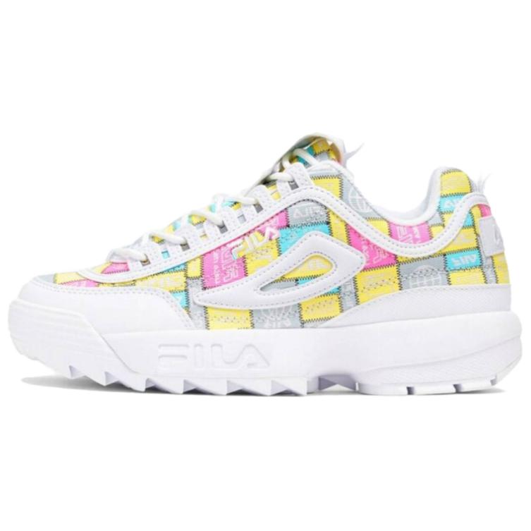 FILA Disruptor 2 Abrasion Resistant, Breathable, And Balanced Lightweight Low top Running Shoes Women's White