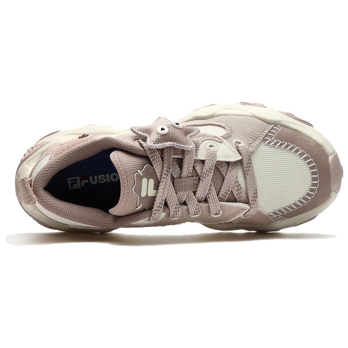 Женские кеды Fila FUSION STARFISH CANVAS (бело-розовые) — фото 3