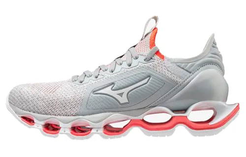 Mizuno Prophecy X Knit Cushioning Slip Resistant Low top Running Shoes Women's White Red