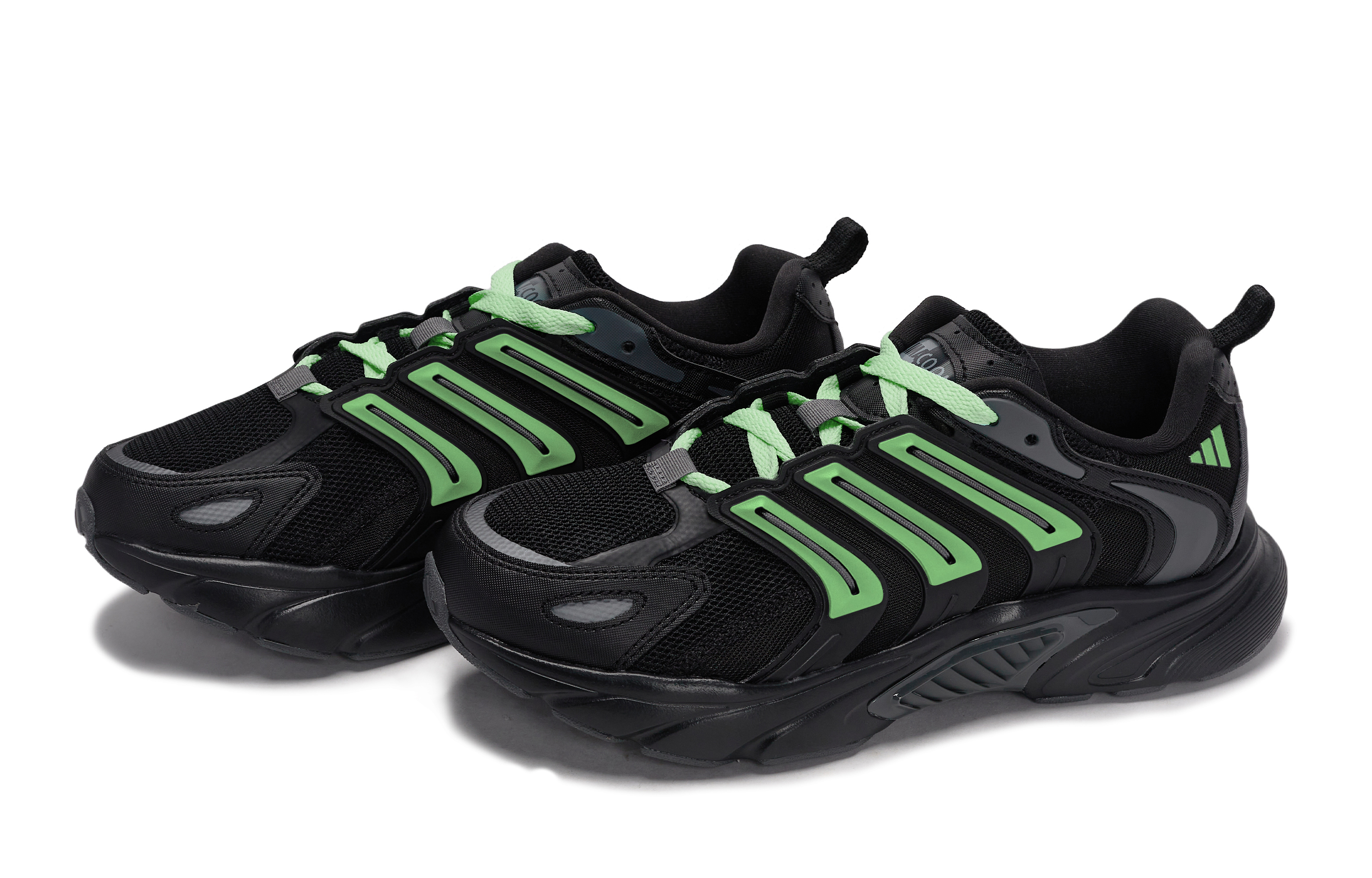 Adidas CLIMACOOL BOUNCE Slip Resistant Abrasion Resistant Low top Running Shoes Unisex Black Green