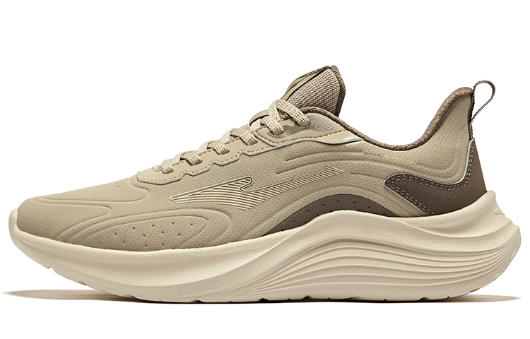 Erke Mountain Eagle Cushioning Breathable Low top Running Shoes Men’s Light Linen Brownstone