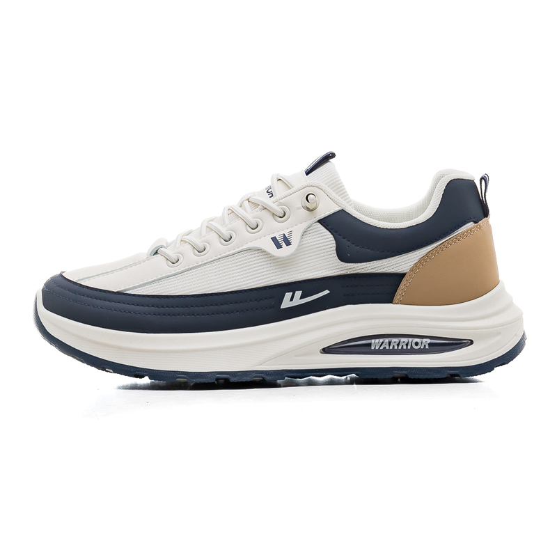 Warrior Fashion Trend Slip Resistant Height Increasing Low top Running Shoes Men’s Beige Blue Khaki