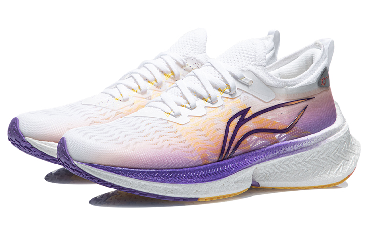Li Ning Feidian Discovery Dopamine Dressing Low top Running Shoes Women’s White Purple