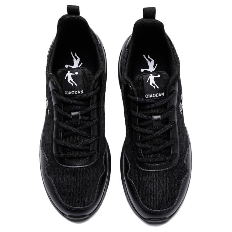 QIAODAN Slip Resistant Abrasion Resistant Low top Casual Running Shoes Men’s Black