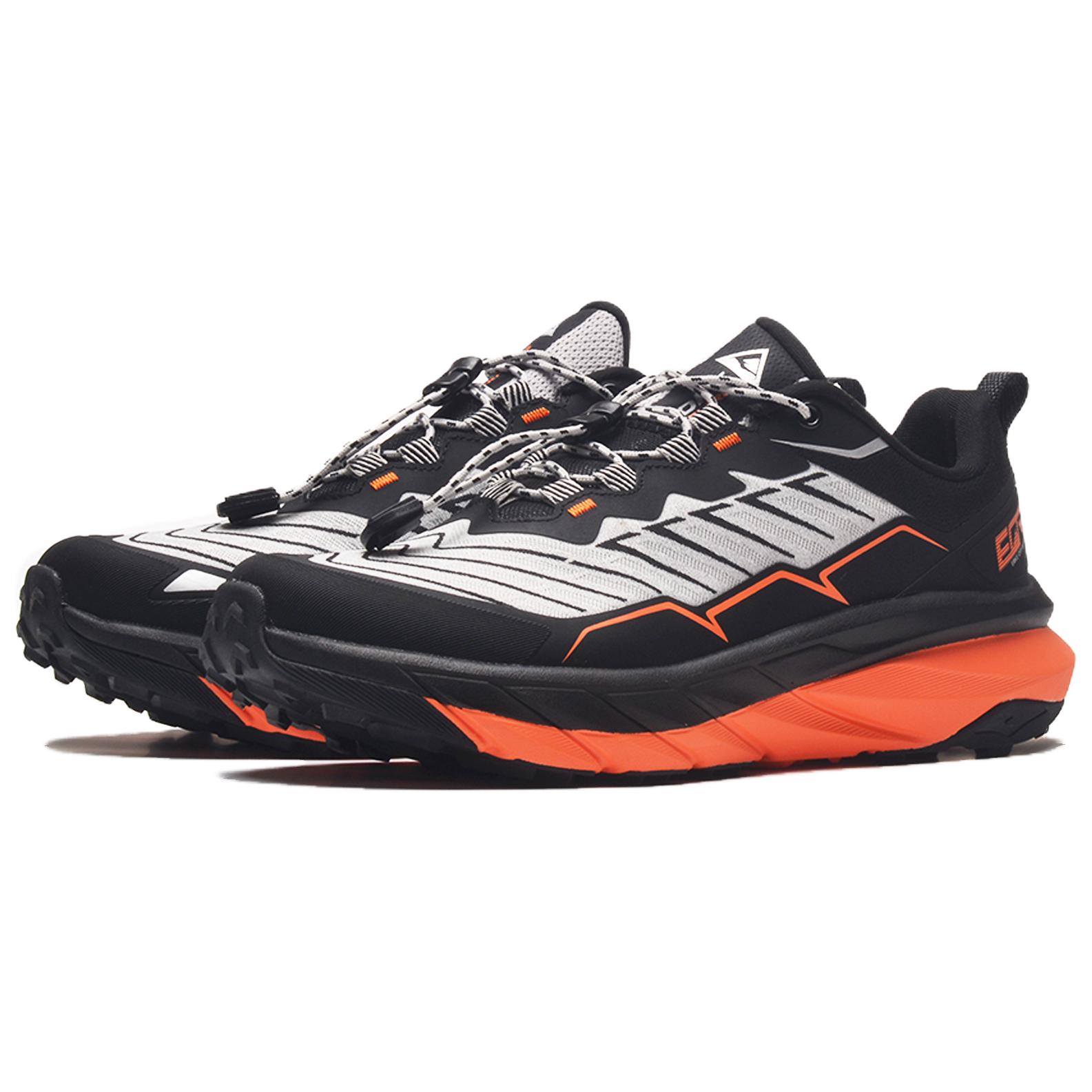 Erke Cushioning, Wear Resistant Low top Running Shoes Men’s Black Gray Orange