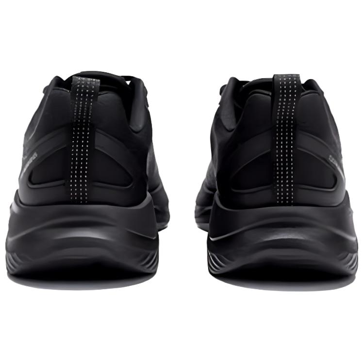 QIAODAN Slip Resistant Abrasion Resistant Low top Casual Sprint Running Shoes Men’s Black Gold