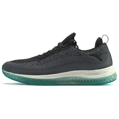 Anta Cushioning Slip Resistant Abrasion Resistant Lightweight Low top Running Shoes Men's Black Green