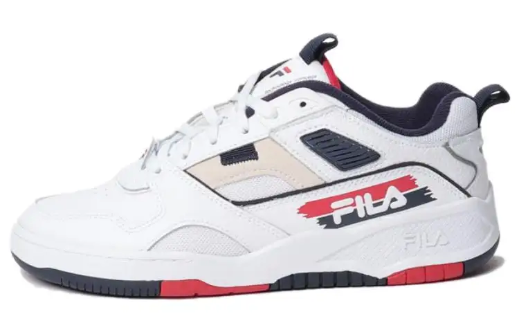 FILA Corda Comfortable Cushioning, Wear Resistant Low top Running Shoes Men's White Blue