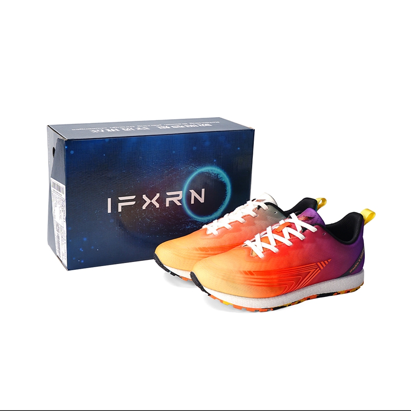 VOIT x IFXRN Running Shoes Unisex Left Orange Red Blue/Right Yellow Red Purple