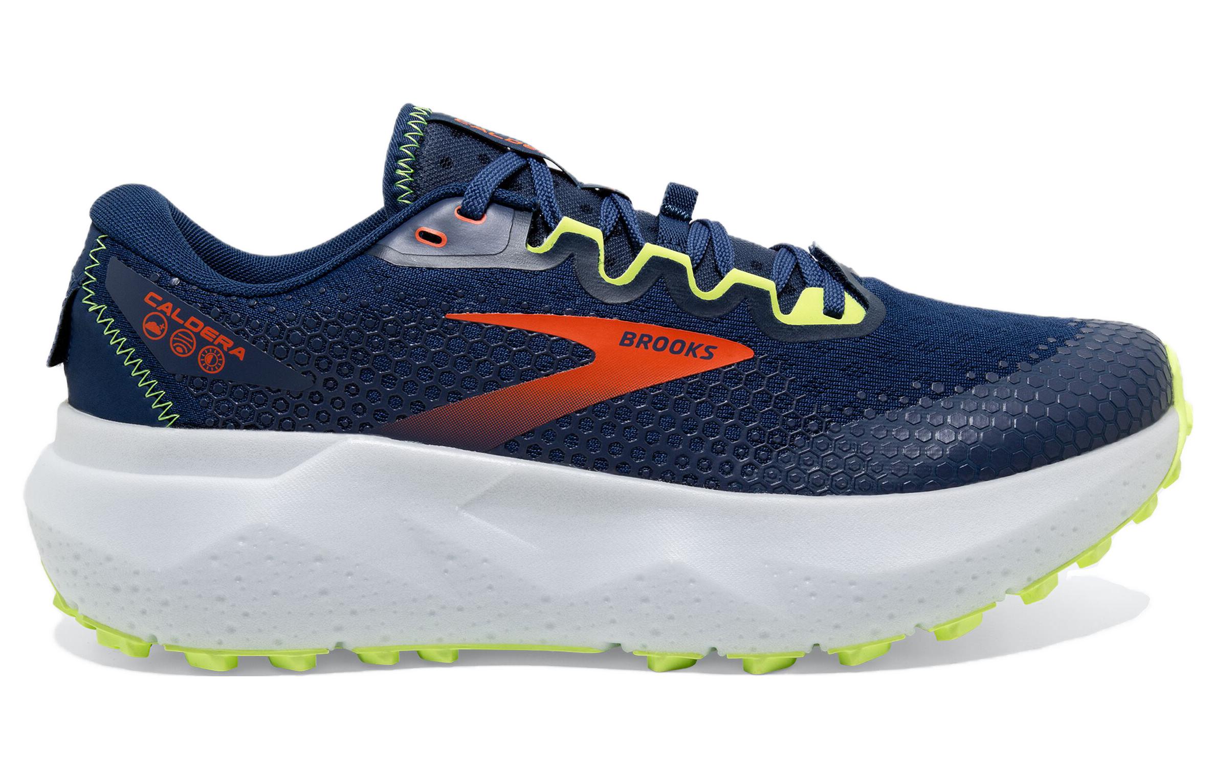 Brooks Caldera 6 Cushioning Lightweight Low top Running Shoes Men’s Blue White Orange
