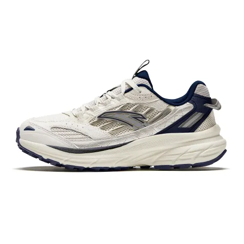 Anta AT957 Slip Resistant Abrasion Resistant Low top Casual Running Shoes Women's White Silver Blue