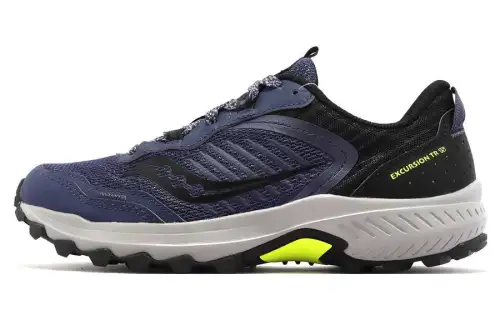 Saucony Excursion Abrasion Resistant Breathable Low top Running Shoes Men's Blue