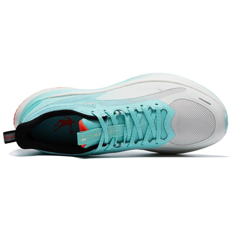 QIAODAN Light Speed 4.0 Cushioning Slip Resistant Breathable Low top Dui Light Running Shoes Men’s White Blue