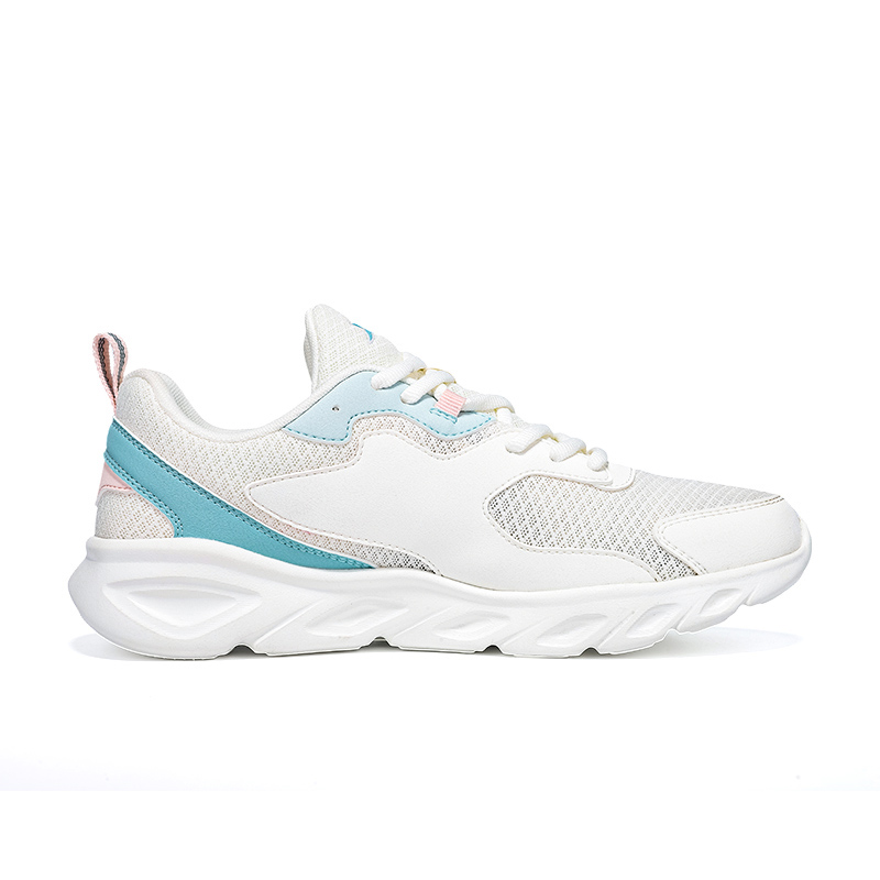 XTEP Cushioning Lightweight Slip Resistant Low top Casual Running Shoes Women’s White Gray Blue