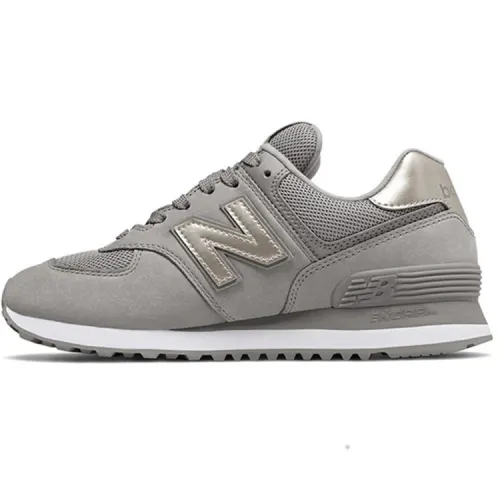 New Balance NB 574 Comfortable Textile, Synthetic Leather Low top Running Shoes Women's Concrete Gray