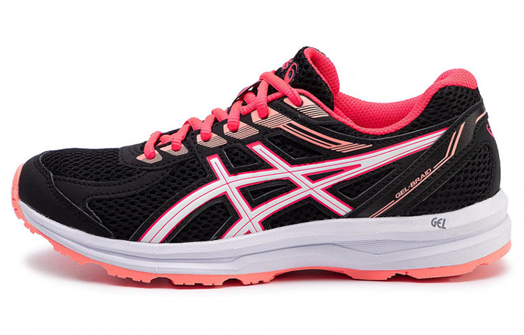 ASICS Gel Braid Running Shoes Women's Low Top Black/Pink/White