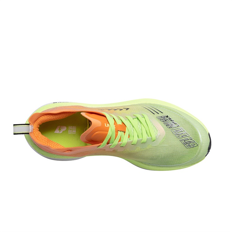 LPMX Rebound Support Abrasion Resistant Lightweight Breathable Slip Resistant Low top Running Shoes Men’s Orange Green