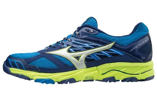 Mizuno Wave Mujin 4 Comfortable And Trendy Slip Resistant Abrasion Resistant Low top Running Shoes Blue Green