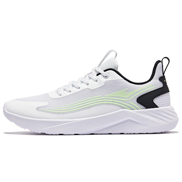 Erke Cushioning Rebound Low top Running Shoes Men’s Erke White Cyan Apple Green