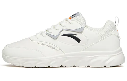 Anta Comfortable Cushioning Waterproof Lightweight Low top Running Shoes Men's White Gray Black