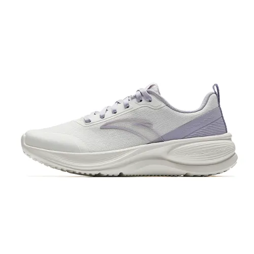 Anta Height Increasing Lightweight Breathable Low top Casual Running Shoes Women's White Purple