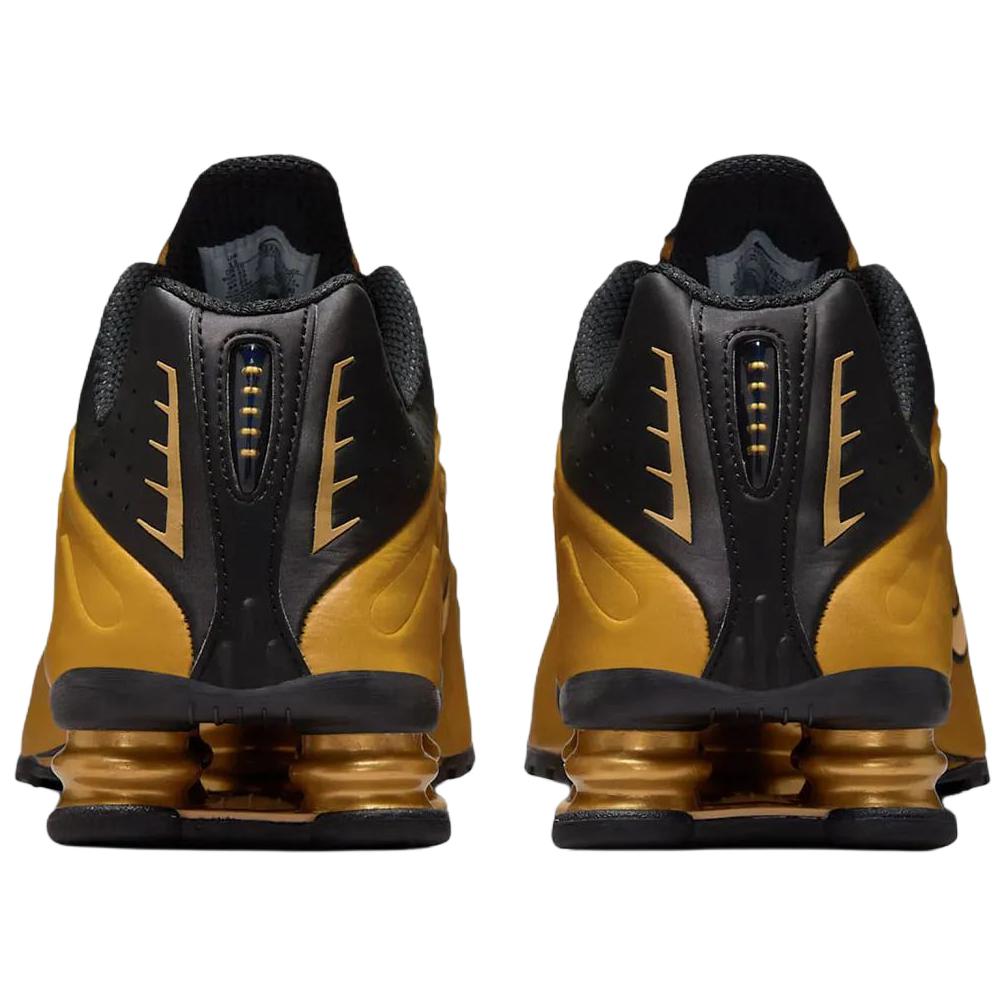Nike Shox R4 Running Shoes Unisex Gold Black