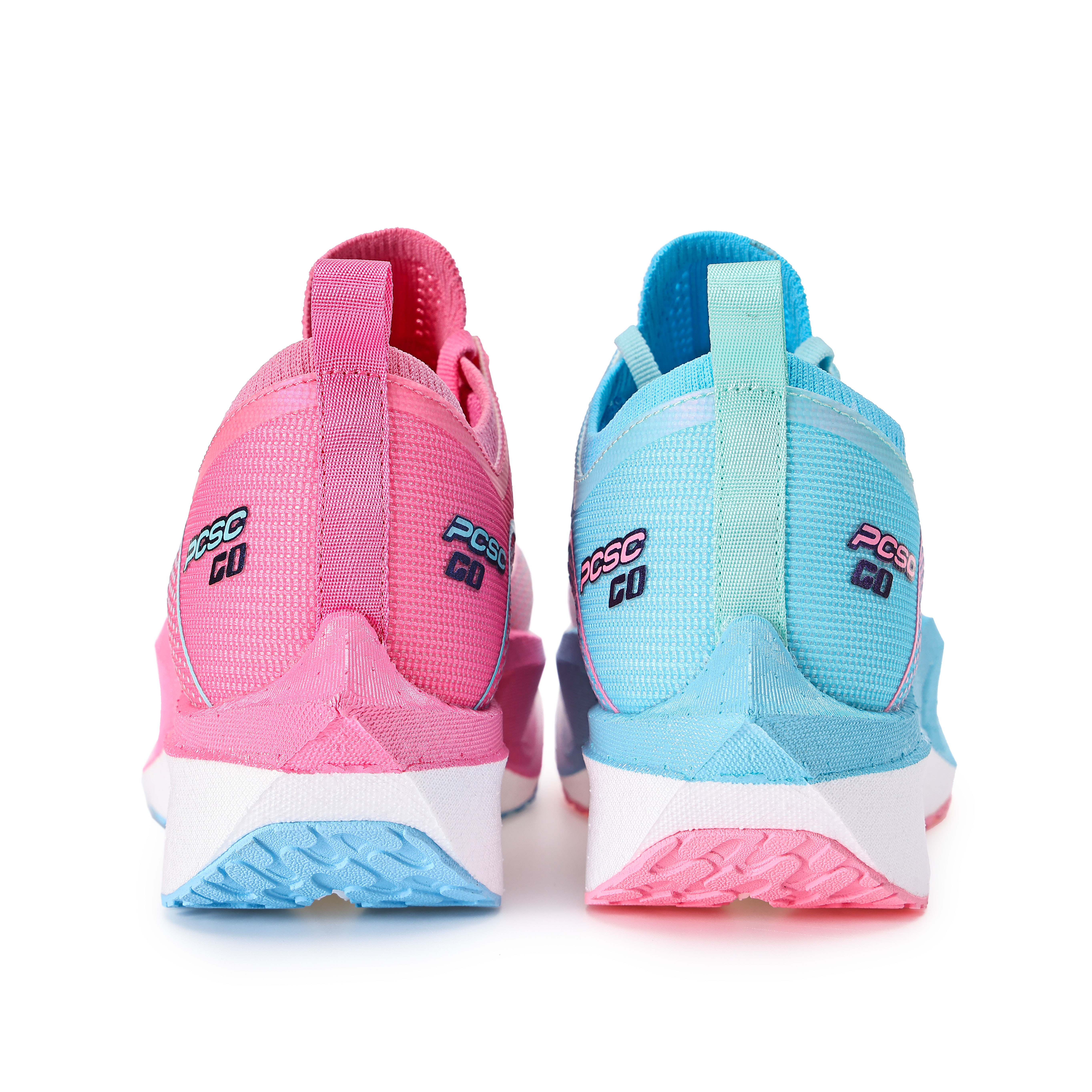 PCSC Cushioning Anti-Slip And Wear-Resistant Breathable Support Low-Top Running Shoes Men’s Pink Blue Mismatched
