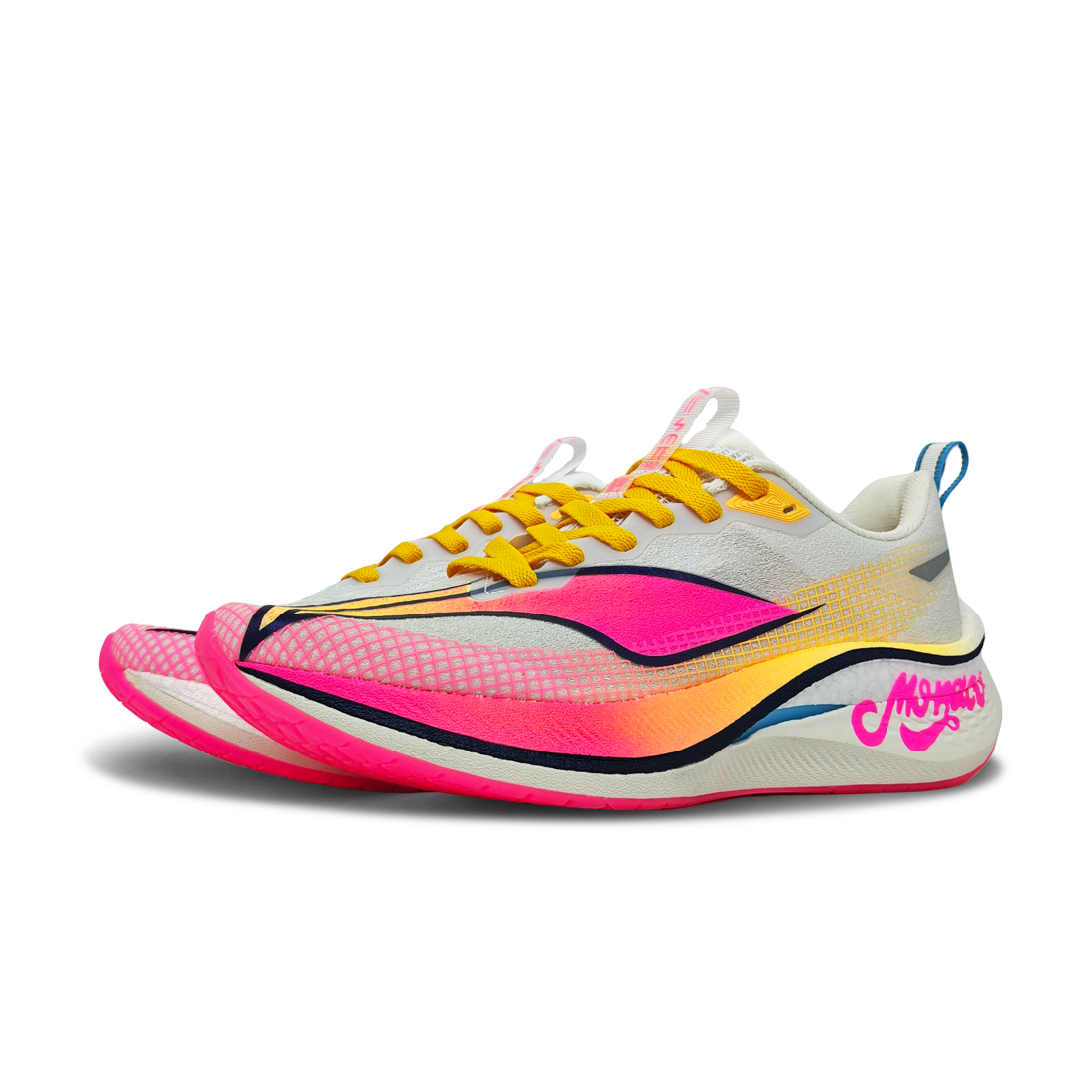 Li Ning Red Hare 7 Pro Cushioning Slip Resistant Abrasion Resistant Low top Running Shoes Unisex Cherry Blossom Pink