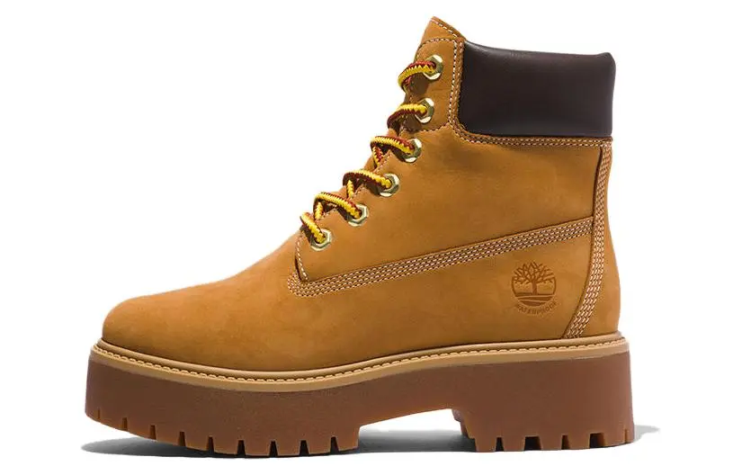 Timberland PREMIUM Leather Short Outdoor Boots Women's Yellow