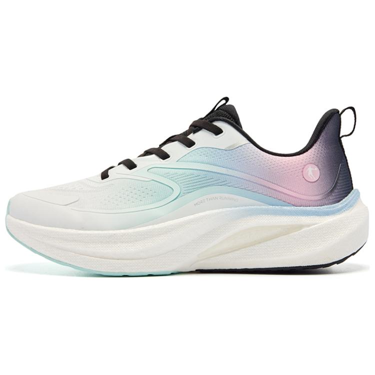 QIAODAN Slip Resistant And Abrasion Resistant Coverage Low top Sprint Casual Running Shoes Women’s White Blue Pink