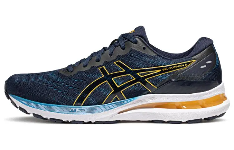 ASICS Gel Netburner Super 6 Abrasion Resistant Abrasion Resistant Low top Running Shoes Men's Blue Yellow