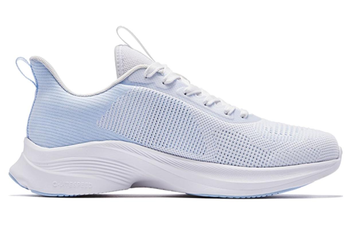 QIAODAN Light Speed 1.0 Rebound Cushioning Abrasion Resistant Breathable Low top Running Shoes Men’s White Blue