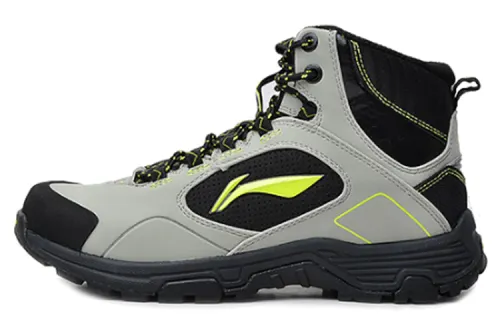 Li Ning Running Shoes Women's High Top Black/Gray/Green