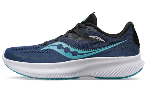 Saucony Ride 15 Versatile Fabric Cushioning Slip Resistant Abrasion Resistant Low top Running Shoes Men's Blue