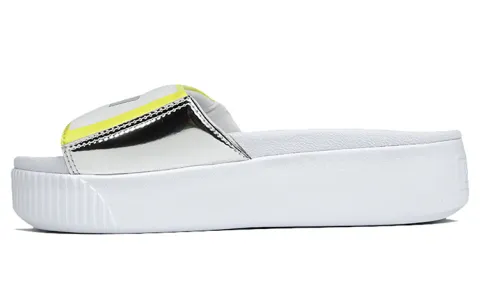 PUMA Platform Slide Tz 'White Silver' Women's