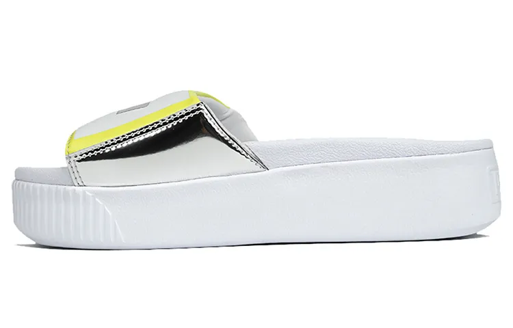 PUMA Platform Slide Tz 'White Silver' Women's