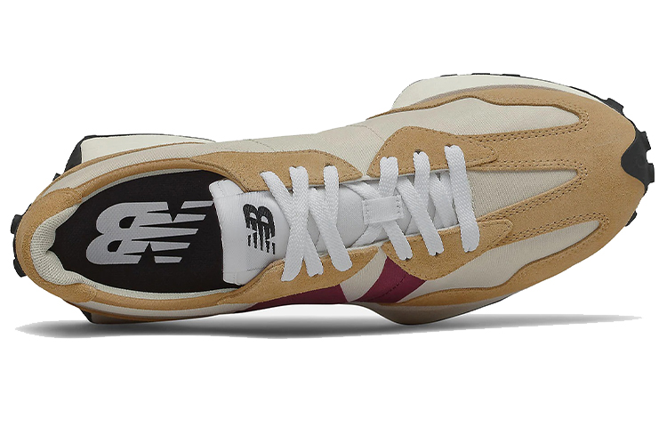 Кроссовки New Balance 327 (коричнево-красные) — Коричневый / красный — фото 4