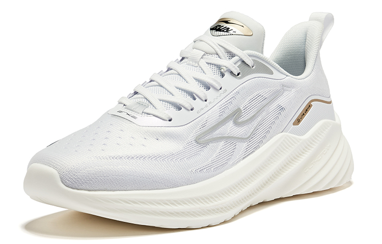 Erke Slip Resistant Low top Running Shoes Men’s Erke White Bright Silver
