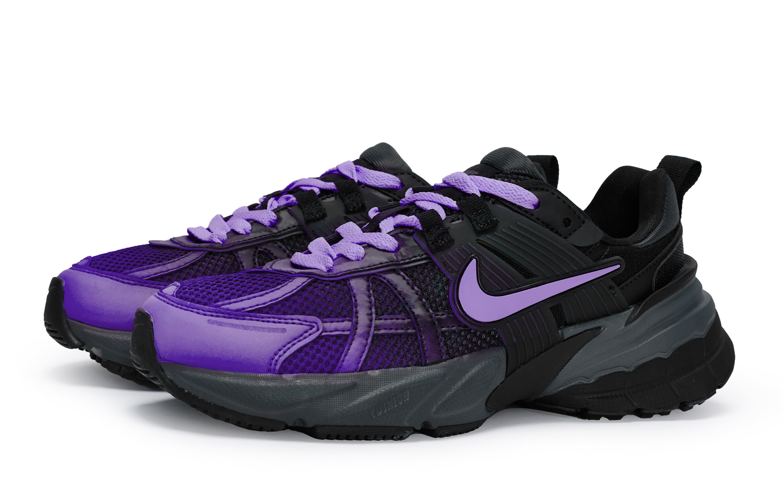 Nike V2K Run Abrasion Resistant Low top Casual Running Shoes Women’s Black Purple