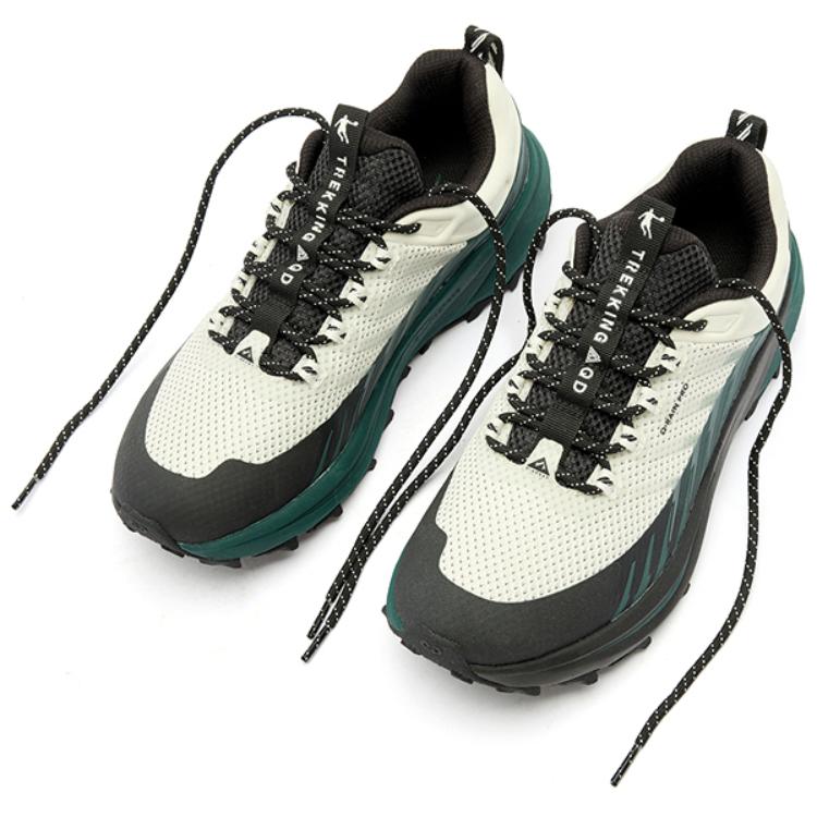 QIAODAN Cushioning Abrasion Resistant Breathable Low top Casual Running Shoes Men’s Beige Black
