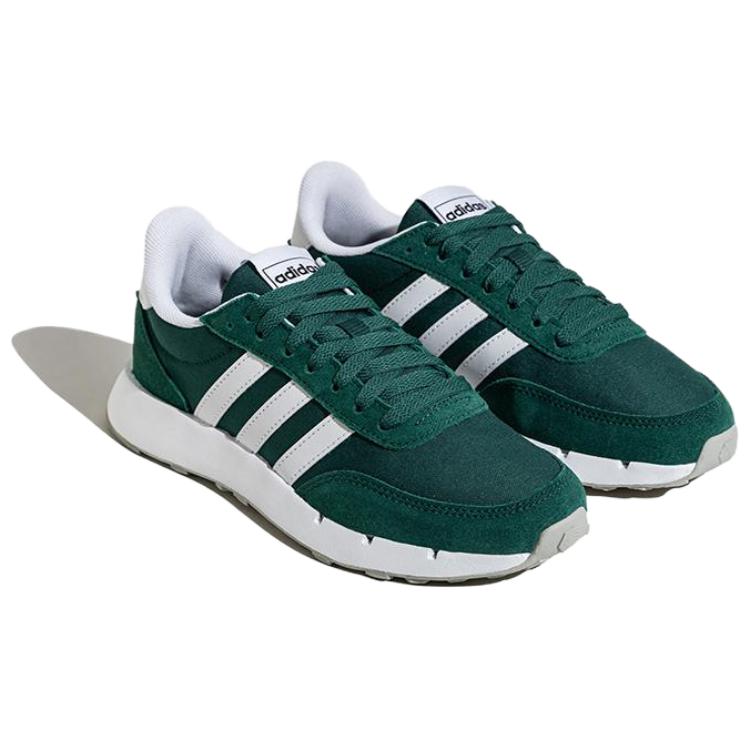 Adidas Run 60s 2.0 Slip Resistant Abrasion Resistant Low top Casual Running Shoes Unisex Green White