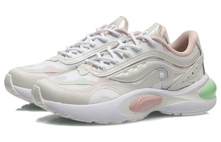 Li Ning V8 Cushioning Low top Running Shoes Women’s Pearl White