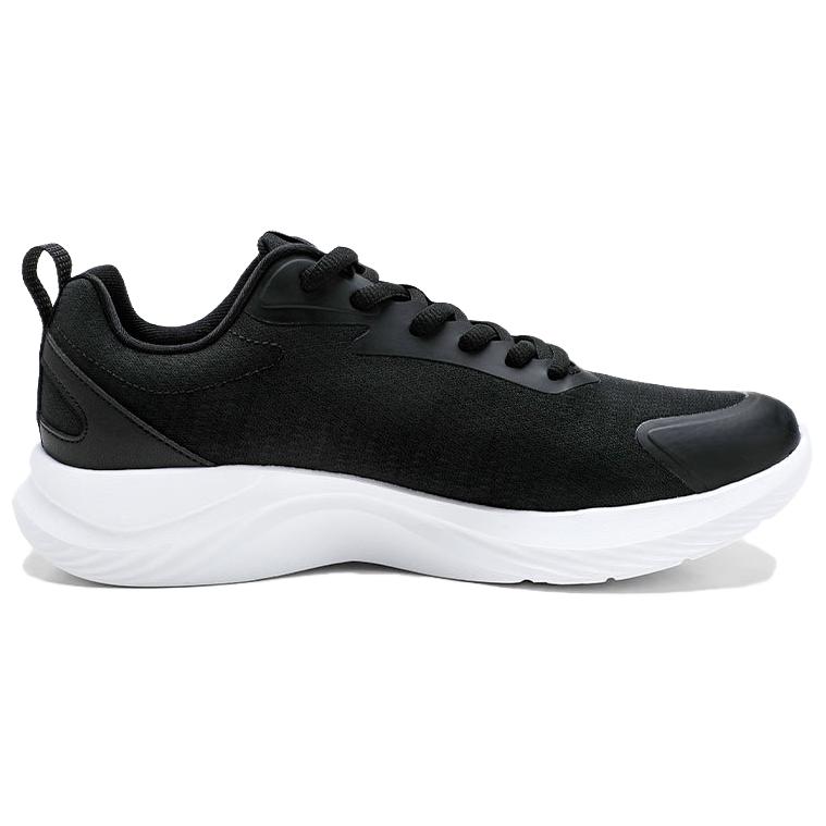 QIAODAN Slip Resistant Abrasion Resistant Low top Casual Sprint Running Shoes Men’s Black Silver