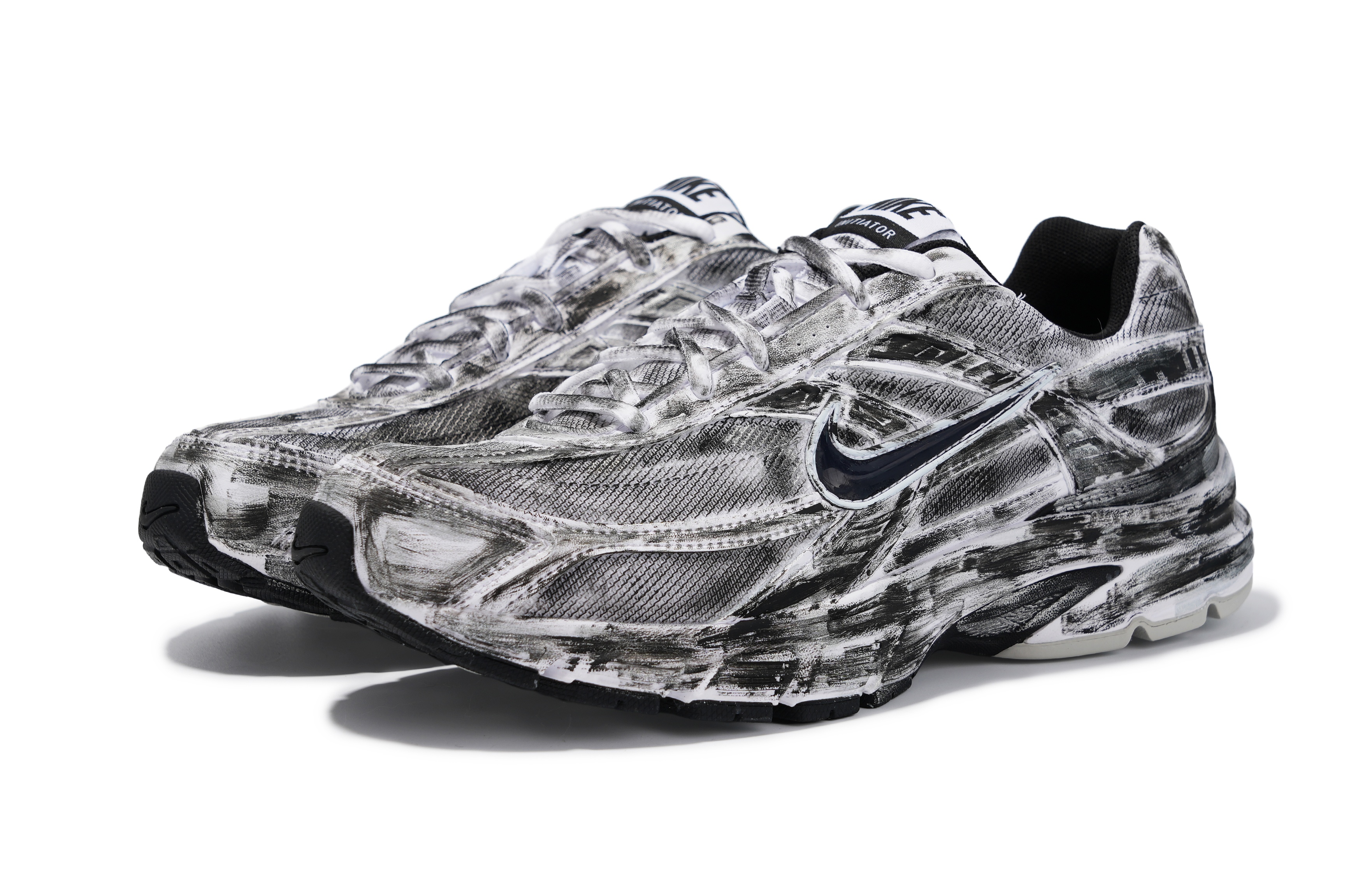 Nike Initiator Abrasion Resistant Low top Running Shoes Unisex Black Silver