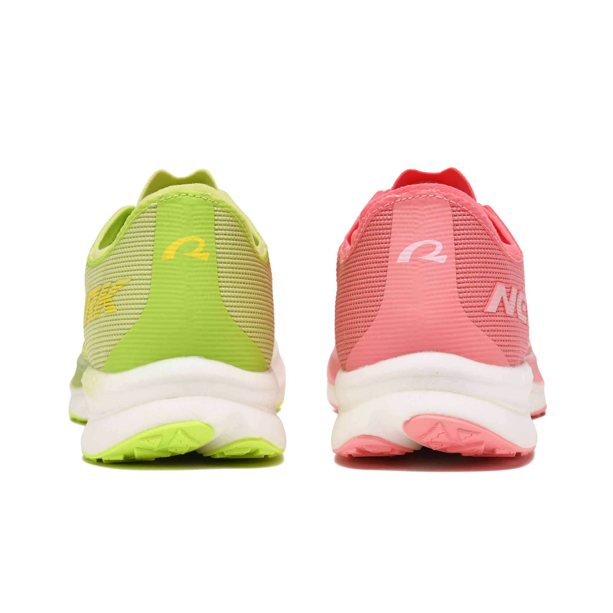 Neirk Low top Supercritical Foam Marathon Sprint Running Shoes Unisex Mismatched Peach Pink And Willow Green