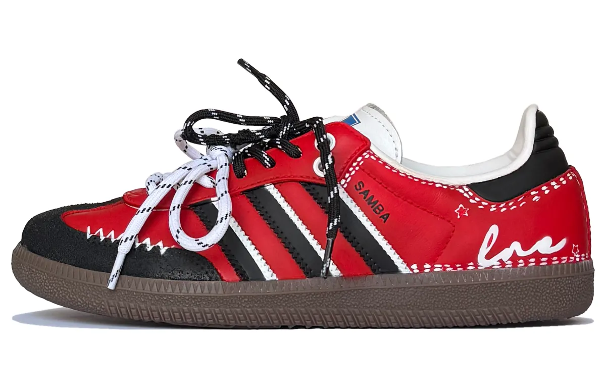 Adidas Originals SAMBA OG Cushioning Low top Skateboard Shoes Unisex Red