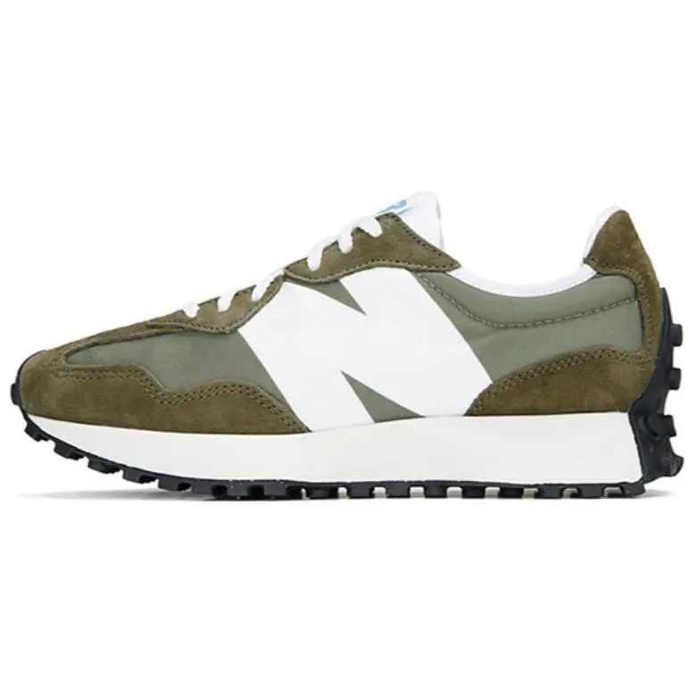 New Balance NB 327 Comfortable Fabric Low top Casual City Commuting Running Shoes Unisex Army Green