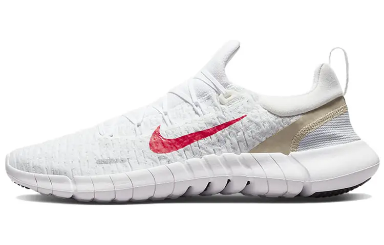 Nike Free Run 5.0 Next Nature White Siren Red Sanddrift