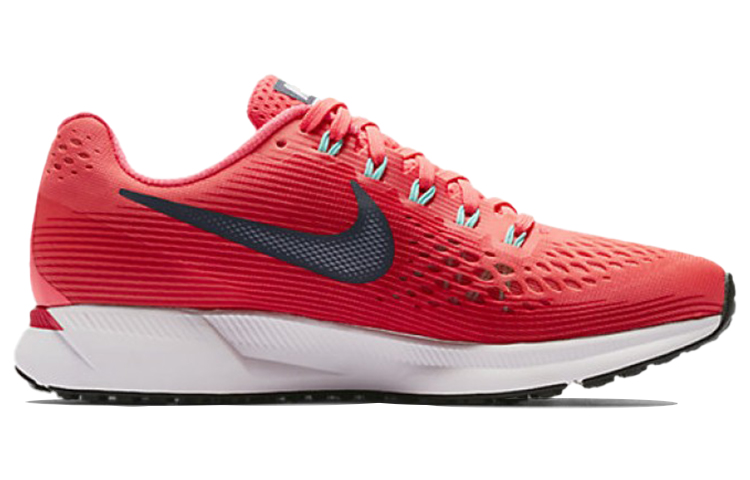 Женские кроссовки Nike Pegasus 34 (красно-бело-черные) — Красный / белый / чёрный — фото 2