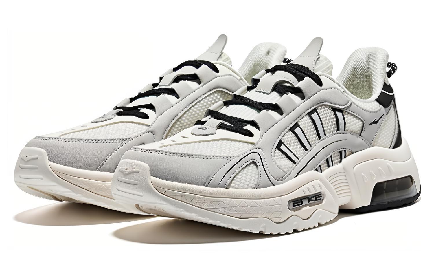 Erke Cushioning Slip Resistant Abrasion Resistant Low top Running Shoes Men’s Gray Black
